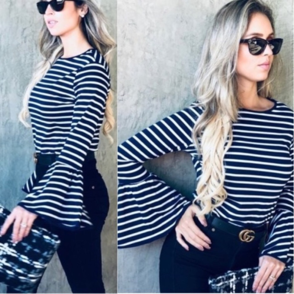 Chic Long Bell Sleeve Top - Picture 3 of 10